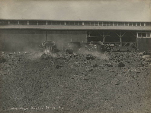 Mammoth smelter dumping slag