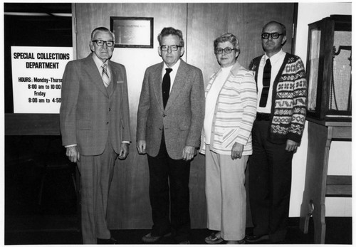 Dedication of the Special Collections Department