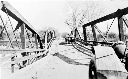 Wooden bridge over Butte Creek near Durham