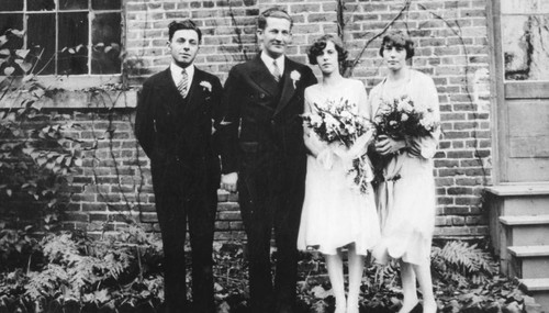 Wedding Portrait of Harry Franklin and Clara May Miller Zink