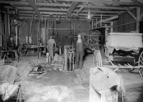 Inside Lincoln Underhill's Blacksmith Shop