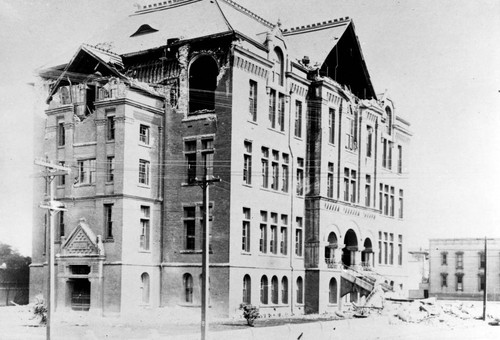 Girls High School after 1906 San Francisco Earthquake and Fire