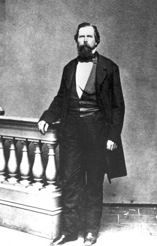 Portrait of John Bidwell, full view standing, 1858