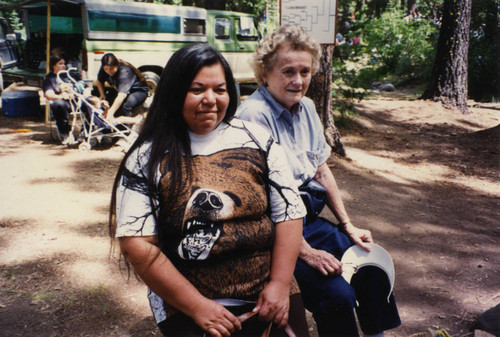 Dorothy Hill and friend