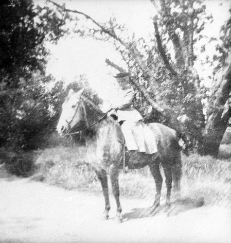 Annie Bidwell on Horseback