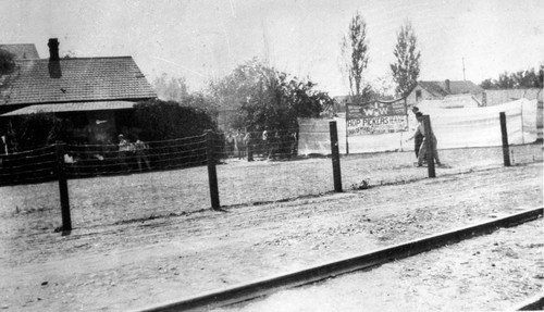 Playing Horse Shoes