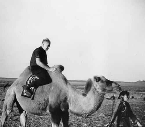 Dr. Lantis on a Camel