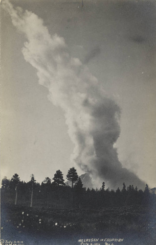 Mount Lassen in Eruption