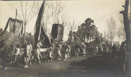 Chinese funeral procession in Chico