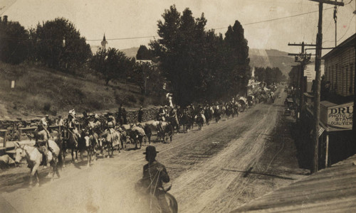 Rodeo parade through town