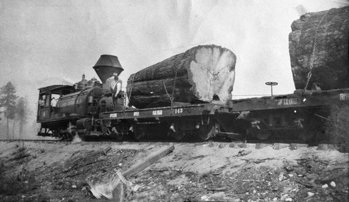 McCloud River Railroad hauling huge logs