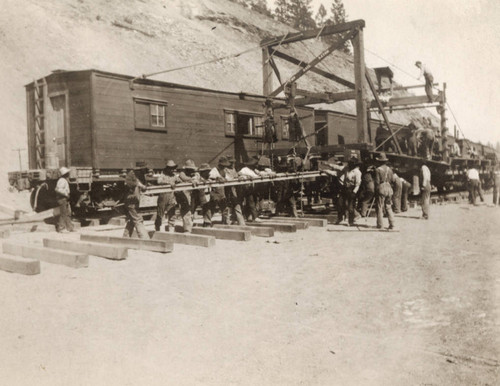 Construction on Western Pacific Railroad, Quincy Junction