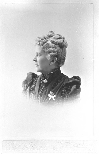 Profile portrait of Annie Bidwell, 1910