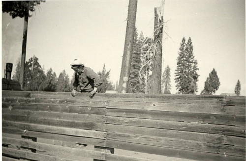 Man at fence