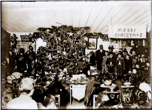 Christmas celebration in old Indian church