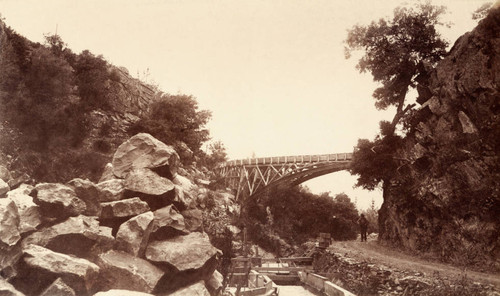 Bridge and flume