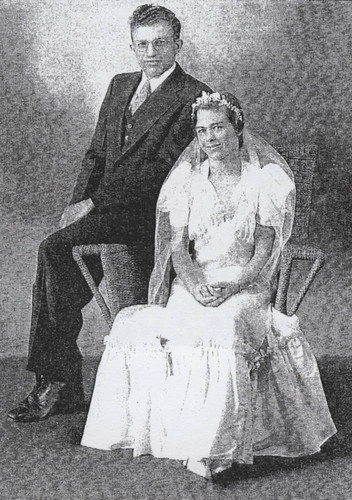 Wedding portrait of Jacob Wall and Dorothy Camper