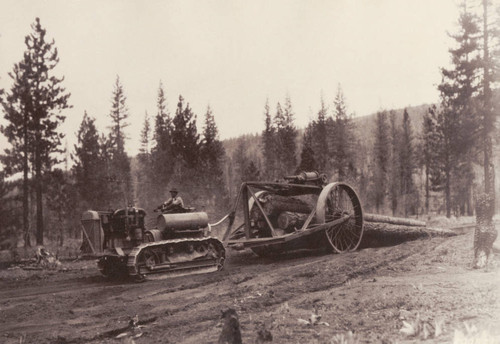 Logging tractor