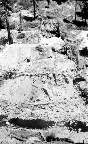 Hand Excavation on Benches at Bucks Dam