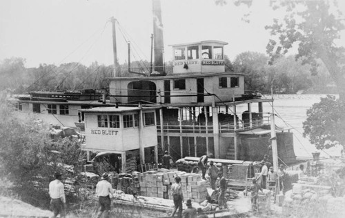 Riverboat at Red Bluff — Calisphere