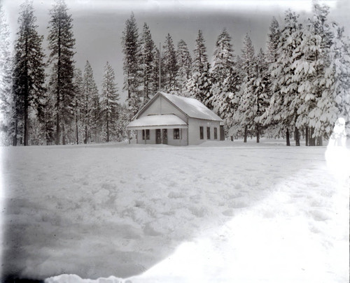 Spanish Peak School in snow