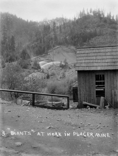 Hydraulic mining in Sawyers Bar area