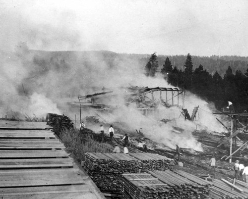 Burning of Champion Mill at Lyonsville