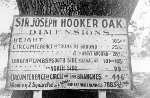 Sign on Hooker Oak