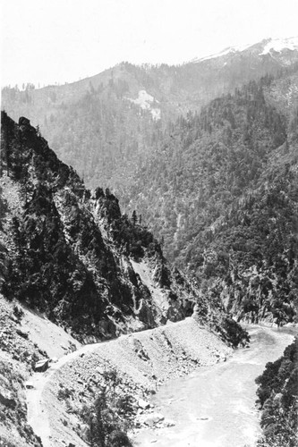 Railroad construction on Feather River