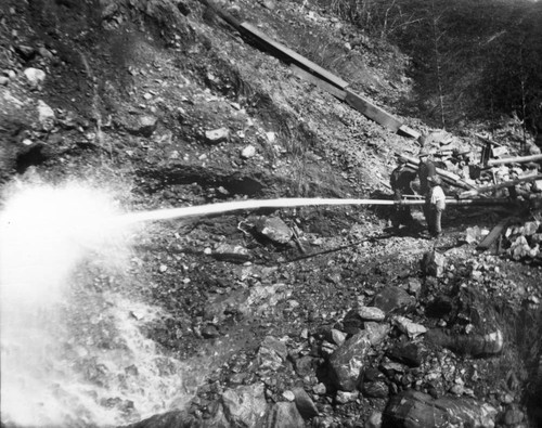 Hydraulic mining in Sawyers Bar area