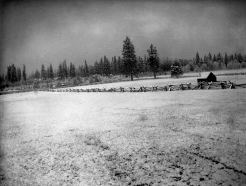 Spanish Ranch in Snow with Bath House