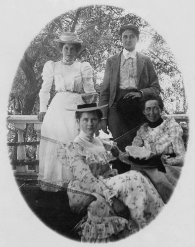 Portrait of unknown man and three women