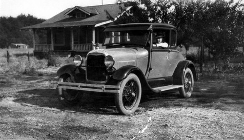 John Pollard in Model A Ford