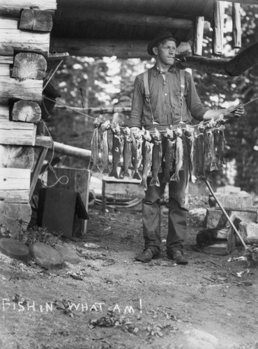 Man with fish in Sawyers Bar area