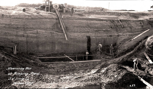 Construction on the Sacramento Valley Irrigation ditch