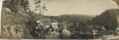 Women on Mules at Carr Mine