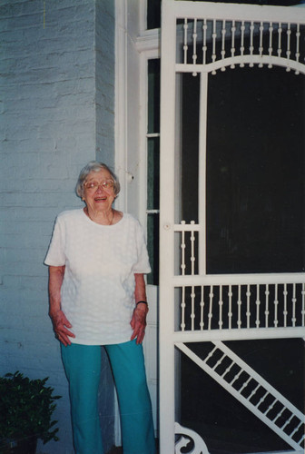 Hester Patrick on Porch