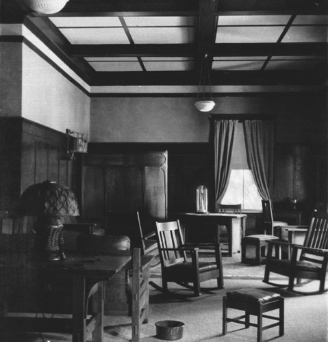 Diamond Match Homes : interior of the Recreation Hall, Chico, California