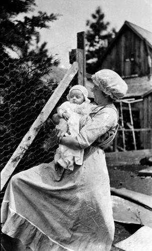 Caroline holding Henry Snow