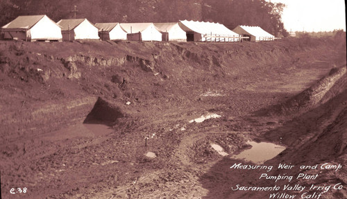 Construction on the Sacramento Valley Irrigation ditch