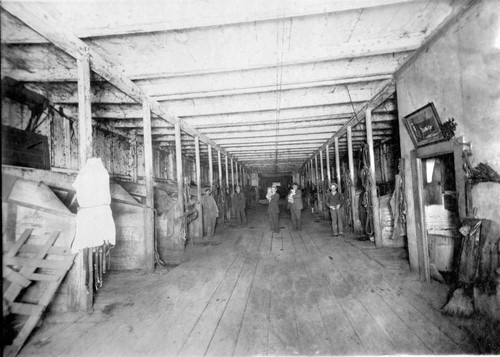 Interior of Ohio Stable, Montgomery St. corner of Huntoon, Oroville