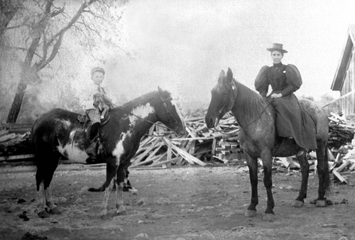 Eddie Olson and mother (Alice Olson) at Halfway House