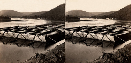 Stereoscope of log barges--Soper-Wheeler Company