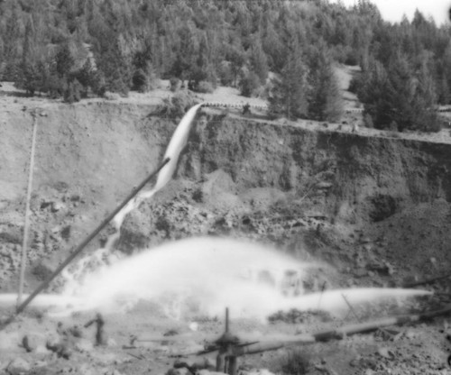 Hydraulic mining in Sawyers Bar area