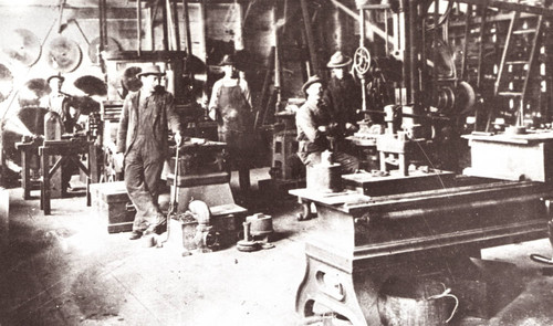 Mill Interior with Employees