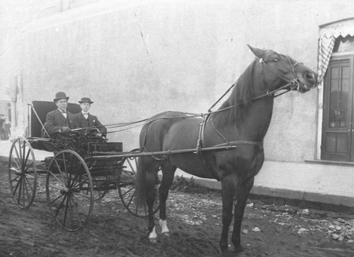 J. R. Freeman and Son with Prize-Winning Horse