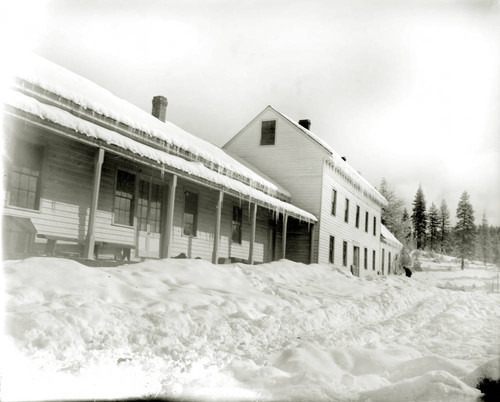 Spanish Ranch Hotel in snow