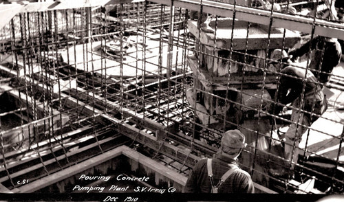 Construction on the Sacramento Valley Irrigation ditch