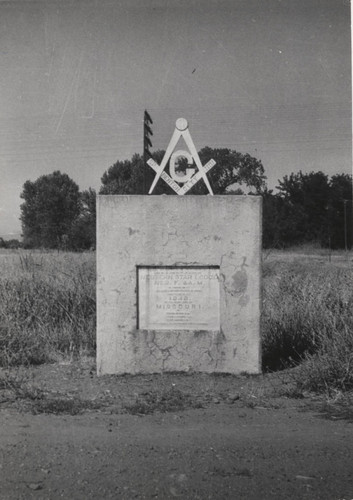 View of Masonic Marker