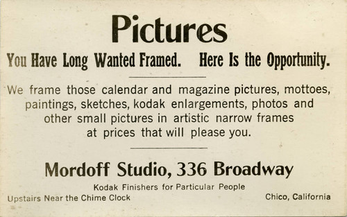 Mordoff Studio Advertisement